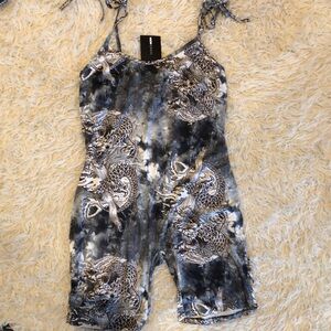 1X Dreaming Of Dragons- Biker Short Romper